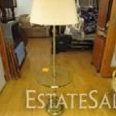 Floor Lamp with Glass Table
