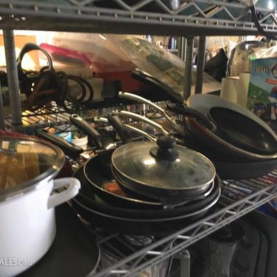 Dishes and pots and pans