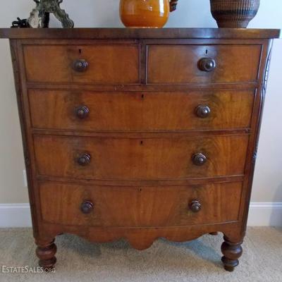 Antique mahogany Edwardian 5 drawer chest $900
4' X 21