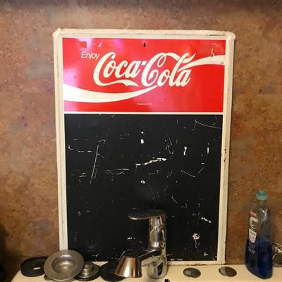 Vintage Coca-cola sign. Price at estate sale: $30