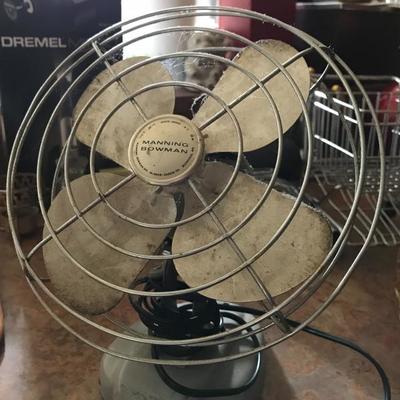 Vintage original Manning Bowman oscillating fan. Price at estate sale: $25