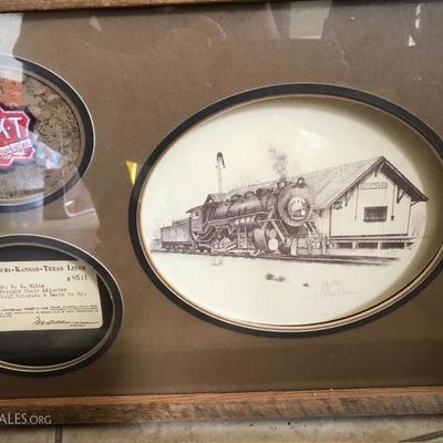 Steam locomotive print by J. Allen Gruen. Valued at $199. Price at estate sale: $100