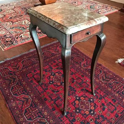 Vintage marble topped side table.