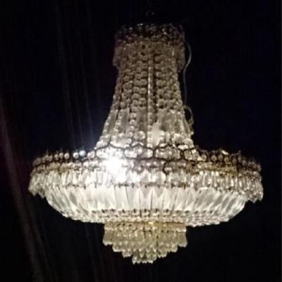 VINTAGE CRYSTAL FRENCH EMPIRE STYLE CHANDELIER