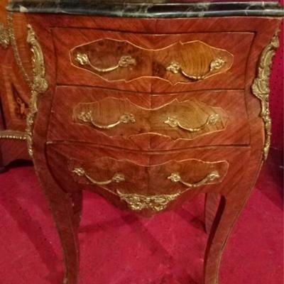 LOUIS XV STYLE MARBLE TOP COMMODE