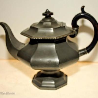 Antique DIXON & SON Pewter Teapot 1822-1835 (6 servings)