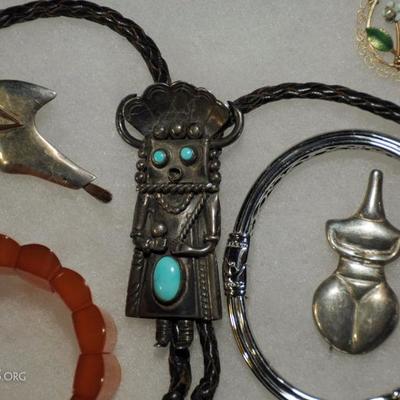 Hopi STERLING Kachina BOLO