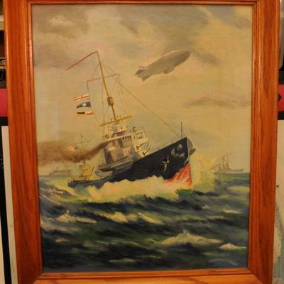 WWII ERA HOME FRONT PAINTING 