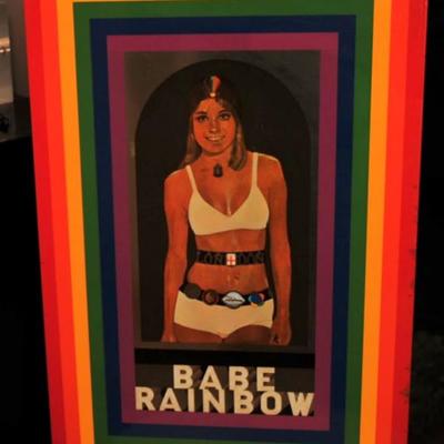 60's BABE RAINBOW PETER BLAKE ~ LITHOGRAPH ON TIN