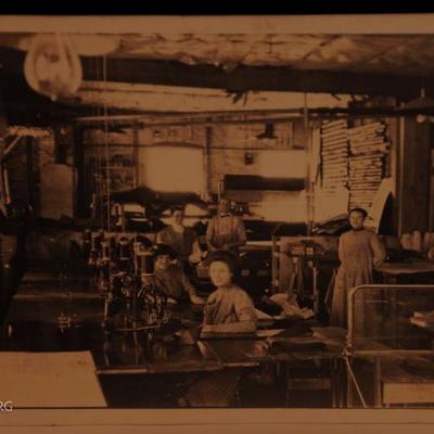 RARE: 1911 KOKOMO IND RPPC ~ APPERSON BROTHERS FACTORY UPHOLSTERY ROOM