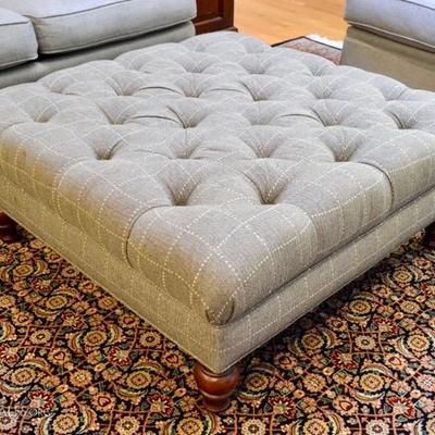 Tufted cocktail ottoman