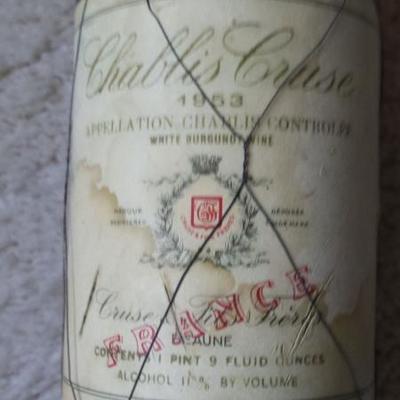 1953 French wine - ( caramelized and only for show)