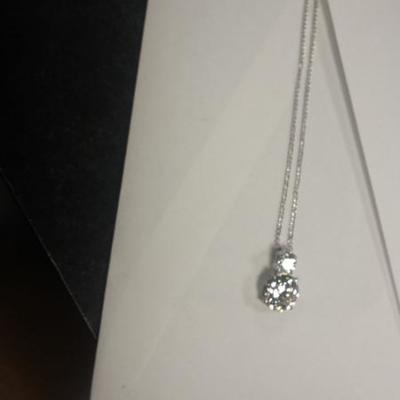 Diamond pendant necklace - approx. 4.18 total carats - (3.58 carats main stone) by appointment only