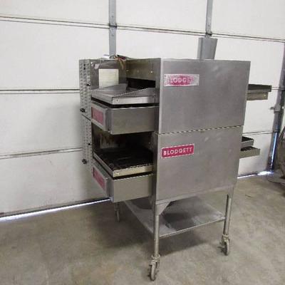 Blodgett Double Stacked Conveyor Ovens On Stand