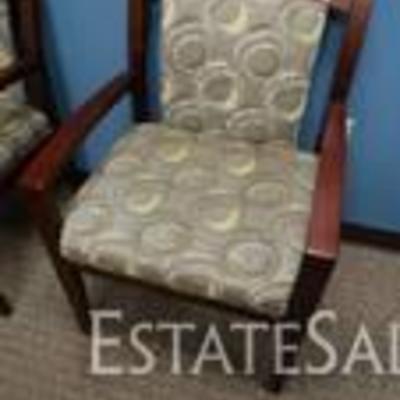 Very nice looking wood frame padded office chair