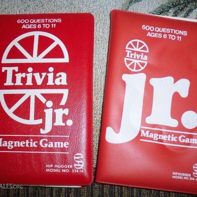 2 - Vintage Trivia Jr. Travel games