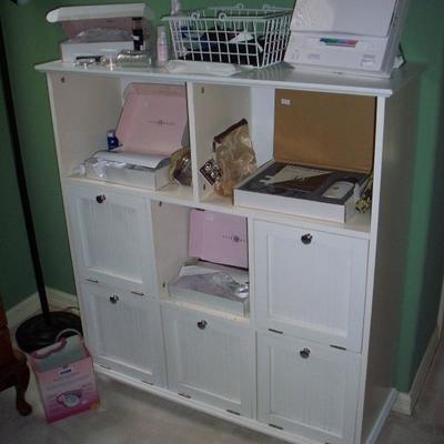 White Cubby Cabinet