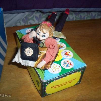 Vintage Girl on the phone figurine