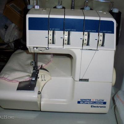 White Sewing Machine - serger