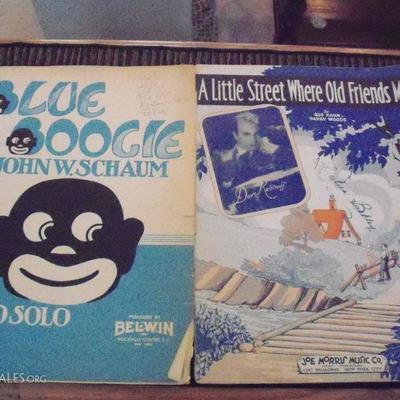 More Vintage Sheet music, we have quite a few pieces of sheet music and music books.