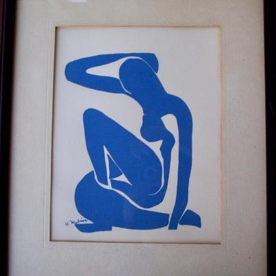 VINTAGE HENRI MATISE STONE LITHOGRAPH ON CREAM PAPER SIGNED IN THE PLATE - 21 X 17 OVERALL 13 X 10 SHEET SIZE