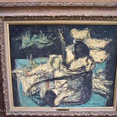 BEAUTIFULLY PAINTED SIGNED MAURICE VRDIER OIL ON CANVAS TITLED 
