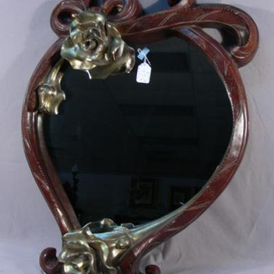 Hand Painted Floral Mirror