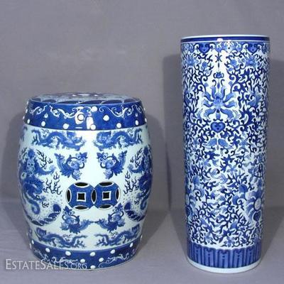 Two Blue & White Porcelain Pieces