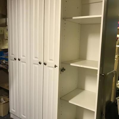 Storage Cabinets (each 72â€ x 18â€ x 16â€ three pictured)  39.â€” (each)  (bring your screwdriver)