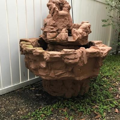 Faux Stone Concrete Garden Fountain  (44â€ x 36â€) 