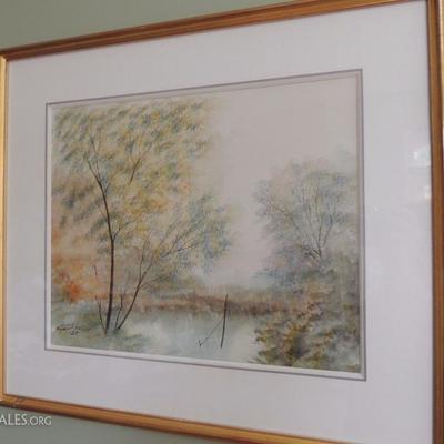 Water Color by Rives, purchased in Paris with letter of authenticity