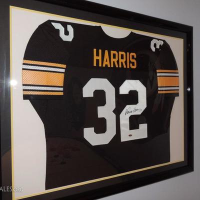 Framed signed jersey, Franco Harris