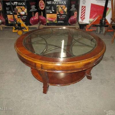 Round Coffee Table Beveled Glass