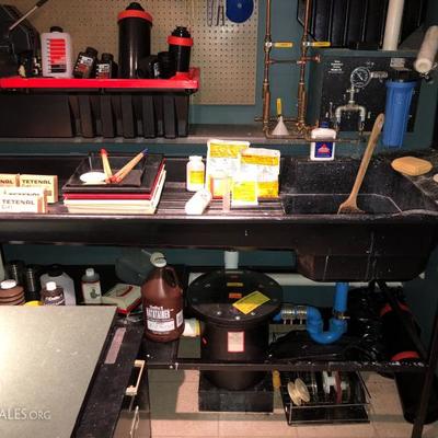 This is an ENTIRE dark room set up!