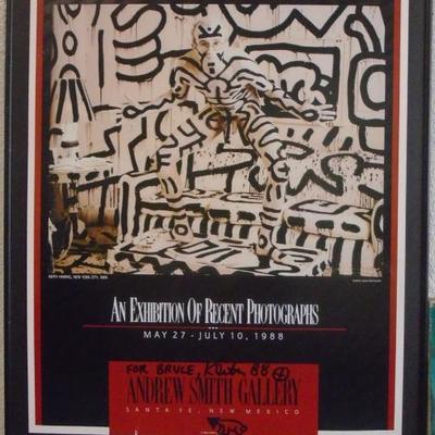 ANNIE LEIBOVITZ POSTER
SIGNED BY GRAFFITI ARTIST 
KEITH HARING (1988)
