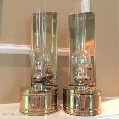 PAIR OF 1970'S BRASS OIL LAMPS 14