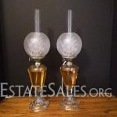 Vintage Victor Electric Hurricane Lamps