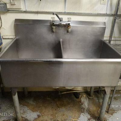 National 51'' (2) Bay Commercial Sink