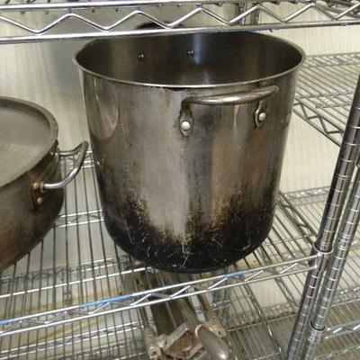 Lot Of Stock Pots And Strainer