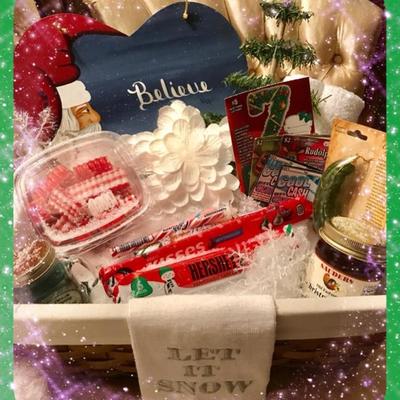Christmas basket give away.  Like us on Facebook: 