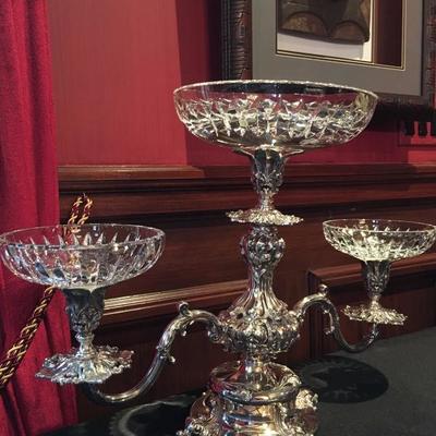 Reed and Barton Silver Plate Candelabra Epergne