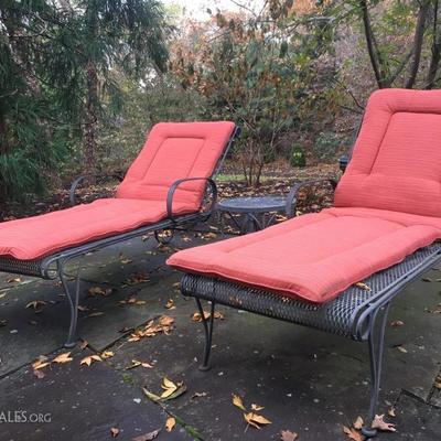 Iron Chaise Lounge Chairs