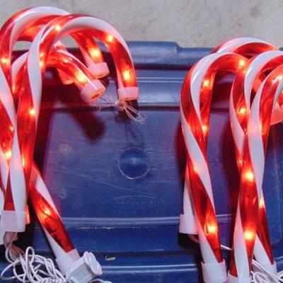 string of candy cane lights