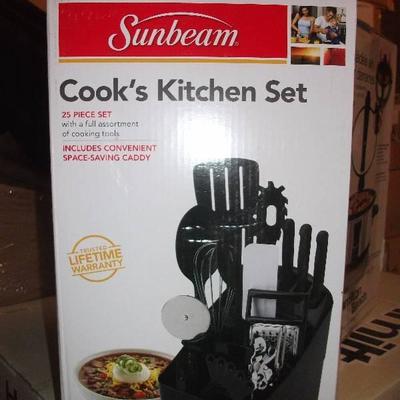 Sunbeam 25-Piece Cook's Tool Set, Black