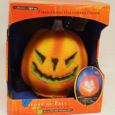 Fiber Optic Pumpkin Halloween Décor - works! See ...