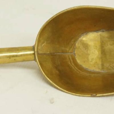 Vintage Big Brass Welded Scoop - Awesome Find!