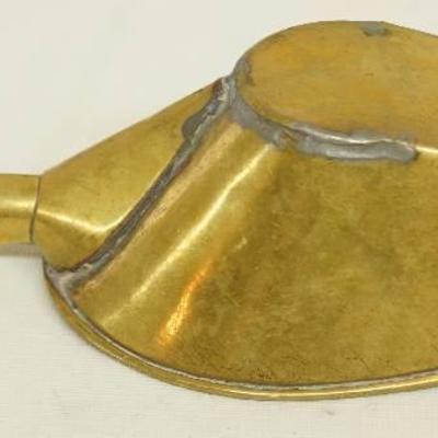Vintage Big Brass Welded Scoop - Awesome Find!
