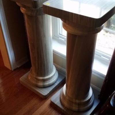 Pair of marble pedestals
