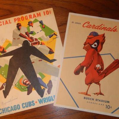 1955 Cubs / Cards programs