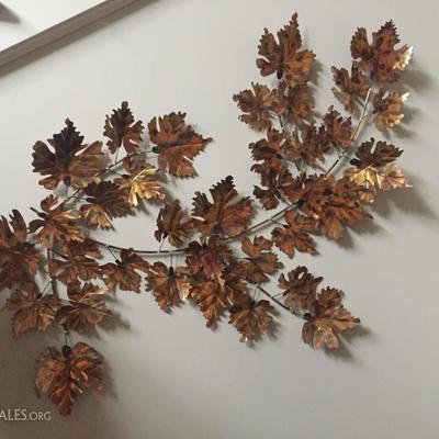 Copper leaf sculpture